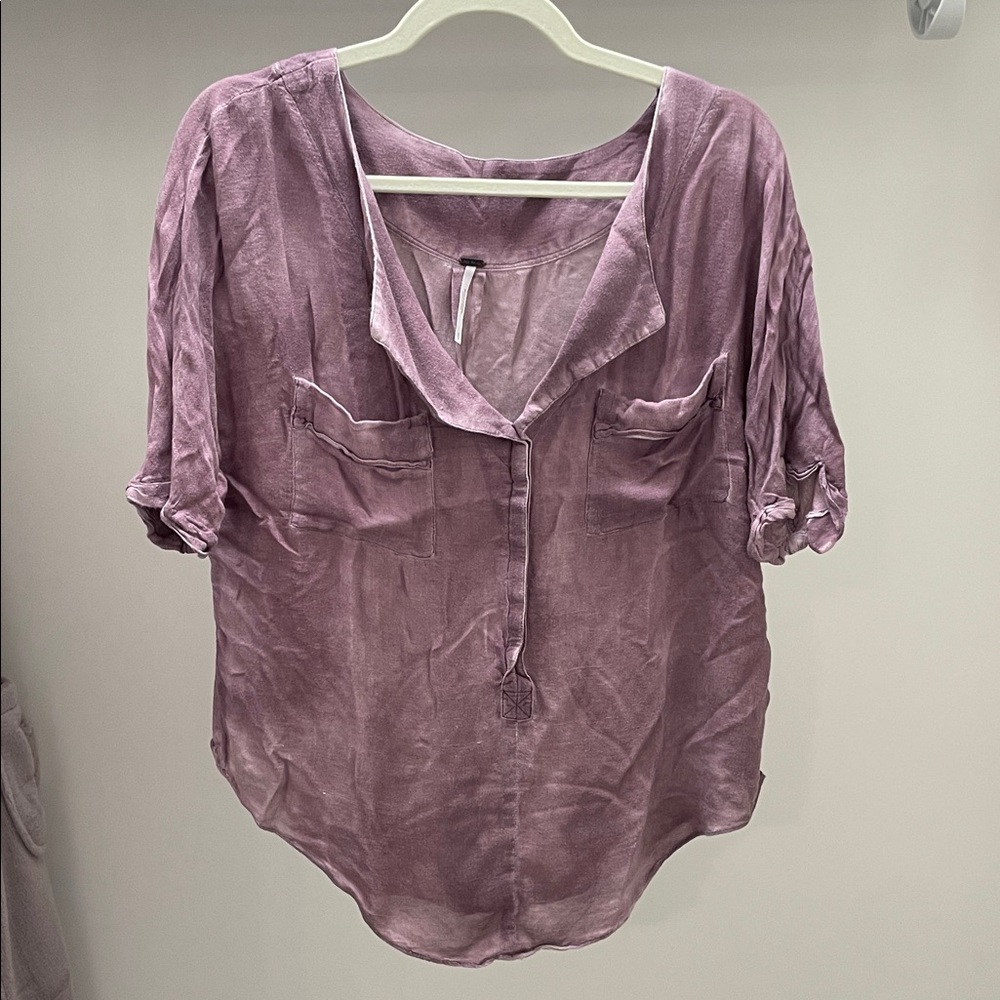 Free People Dusty Purple Blouse